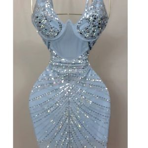 Blue sparkle birthday special occasion dress